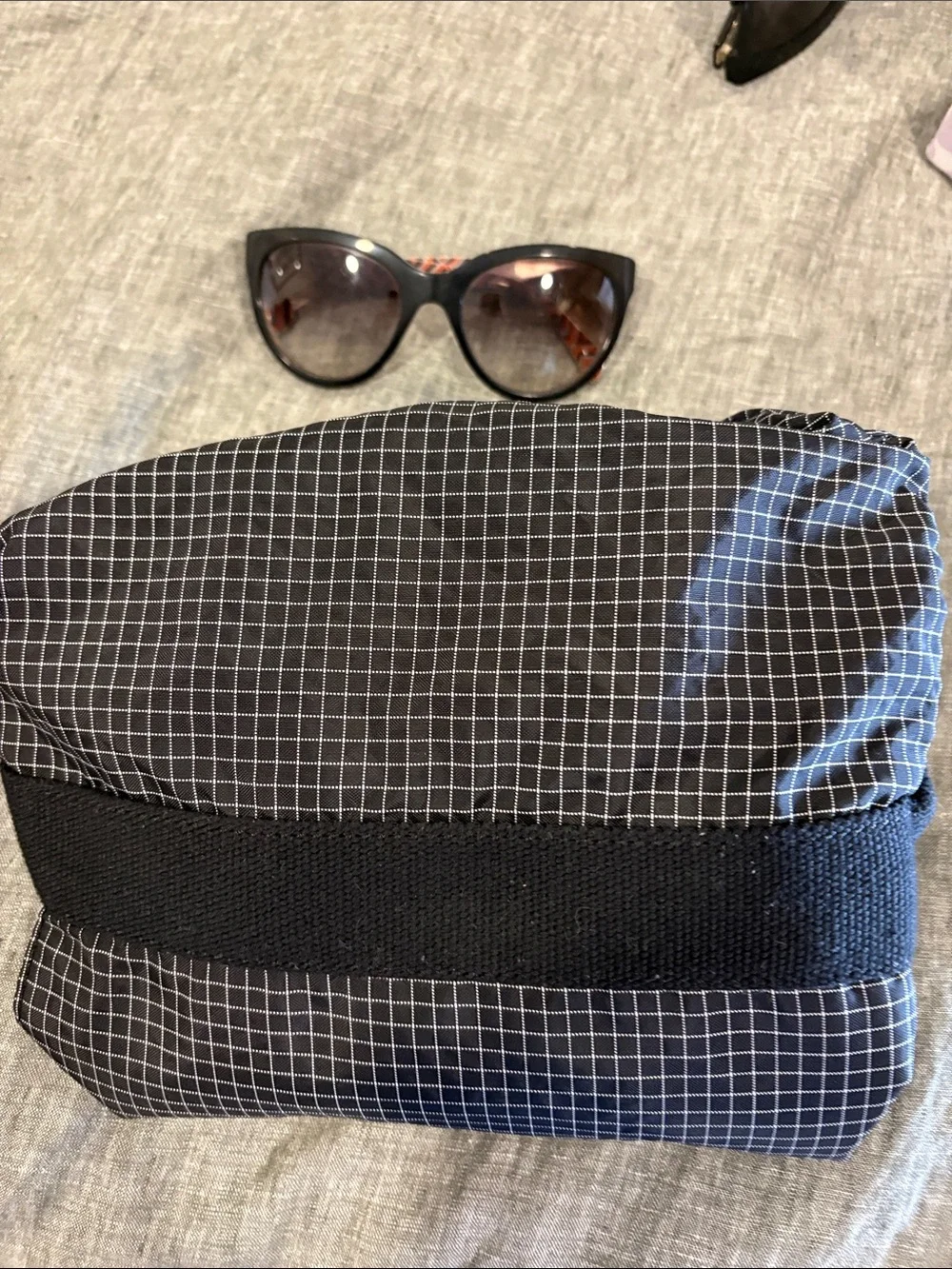 Jack Spade Warren Street NY Packable Duffel Travel Bag Black Grid Check